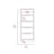 Tuhome Kaia 5 Drawer Dresser, Vertical Dresser, Smokey Oak/White CIB5532 - alternate 7
